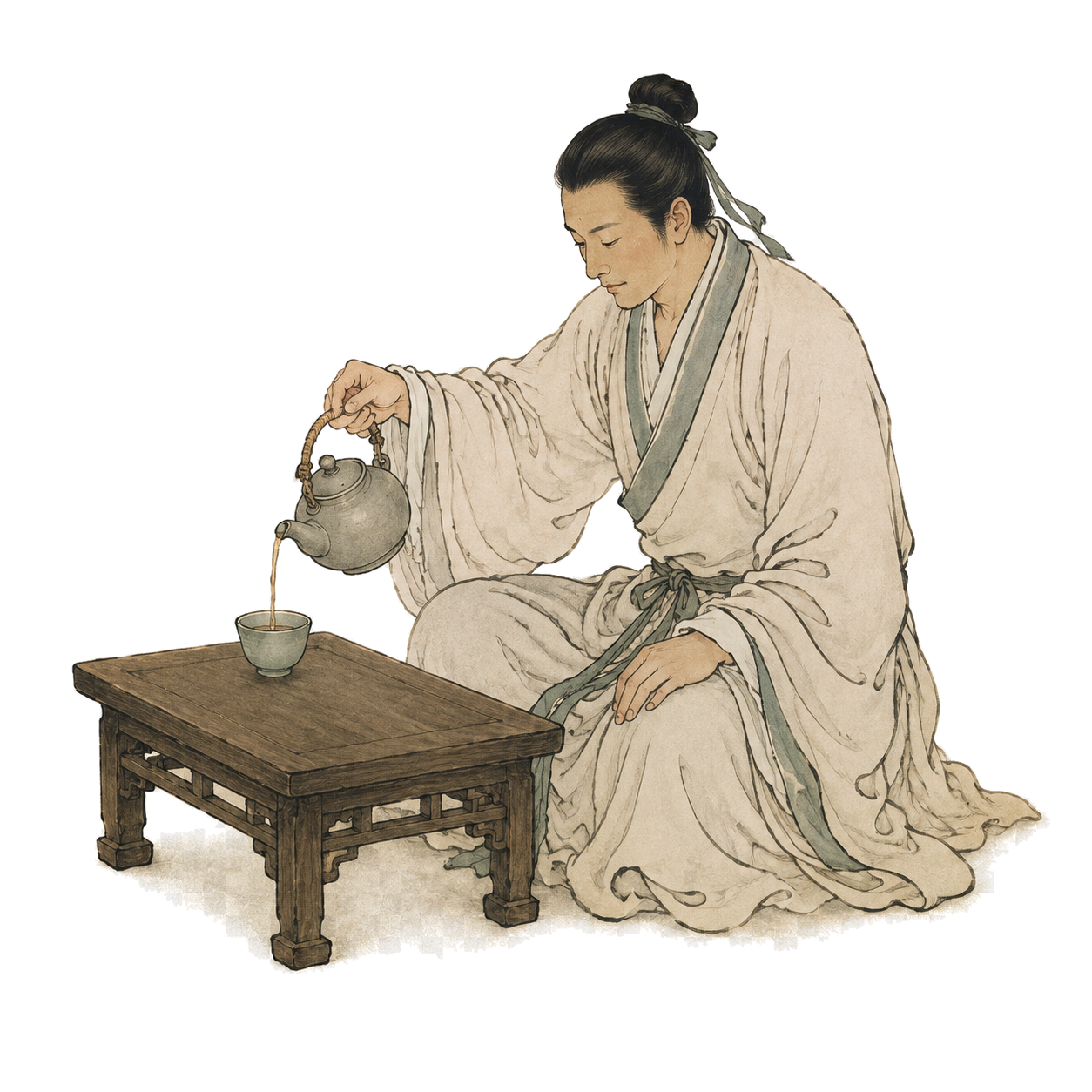 品茗人物小景